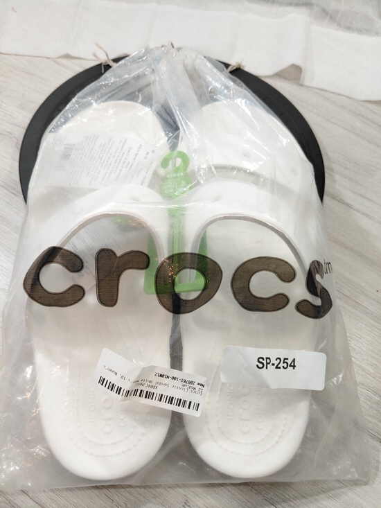 NWT CROCS Mens Classic 2 Strap White Slide Sandals SIZE MENS 10 WOMENS 12 main image 9